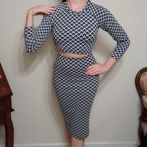 American Apparel Chevron Jacquard pencil dress